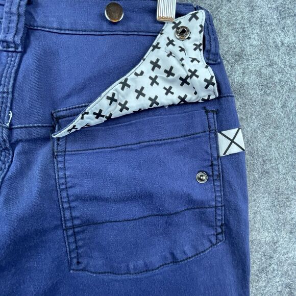 Tiger X Horse Denim Pants Mens 28 Blue Skinny Zip Ankle Flap Pocket Streetwear - Picture 4 of 10